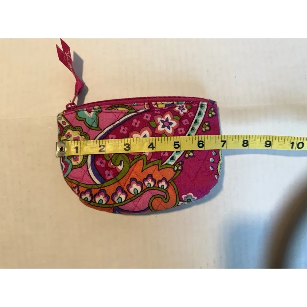 Vera Bradley Set‎ Of Two Makeup Travel Bags Floral Vibrant Quilted Fabric $8 Ea